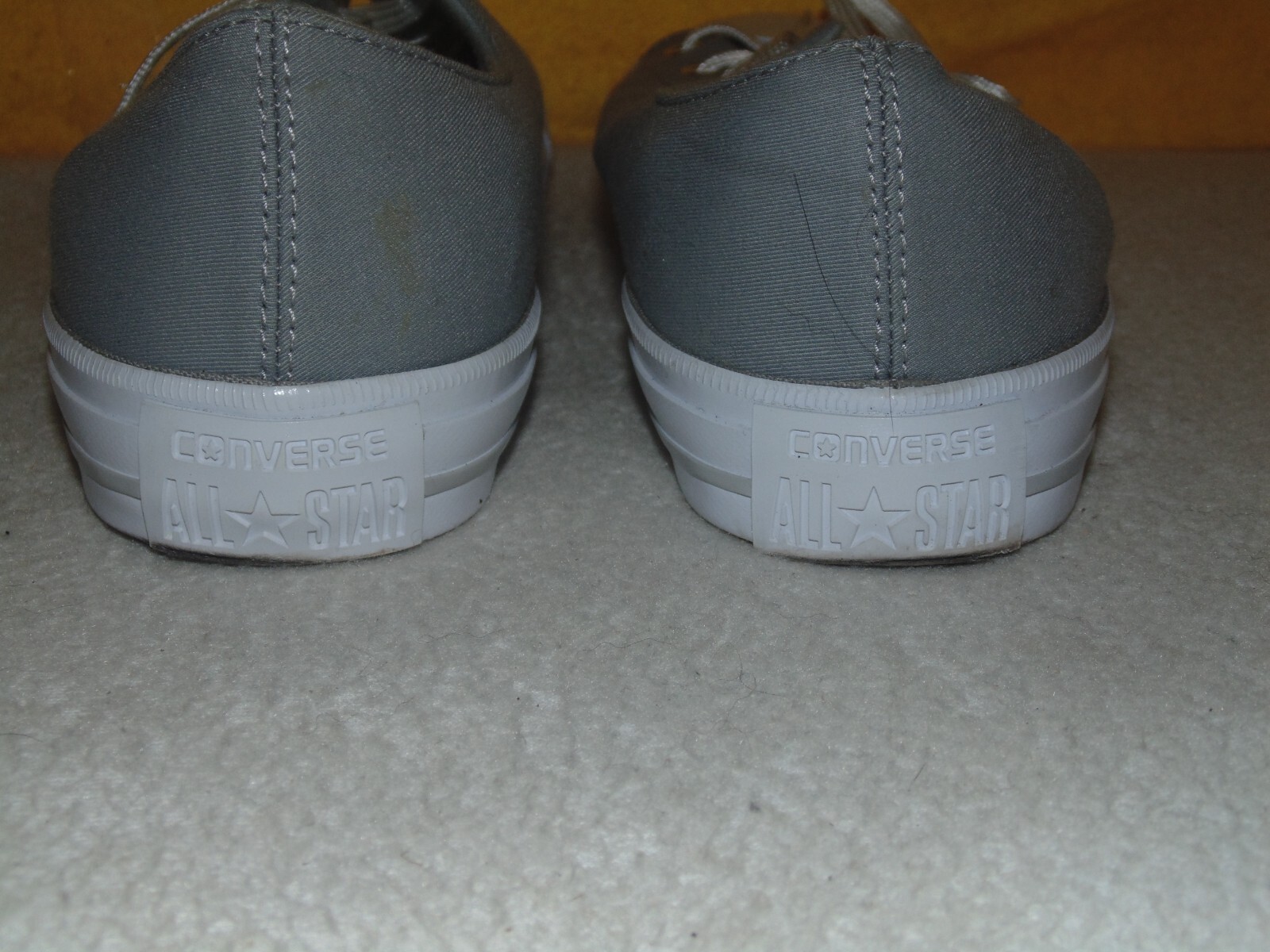 SAOLA Scarpe Converse donna All Star grigie con punta e suola bianche: taglia 9