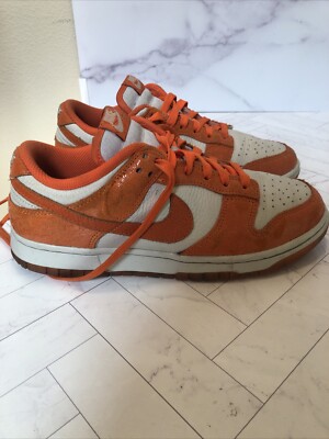 Nike Dunk Low Women s Sneakers Cracked Orange Size 7.5 Athletic Shoes FN7773-001