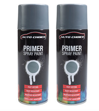 2 x GREY PRIMER SPRAY PAINT MULTI-PURPOSE CAR AEROSOL HIGH QUALITY- 400ML