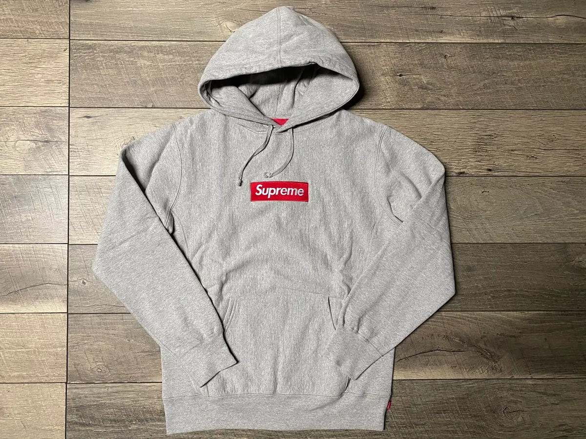 Supreme Box Logo Hoodie Gray Men's Large Gently Worn Rare