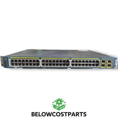   Cisco Catalyst WS-C2975GS-48PS-L 48-Port Gigabit PoE Switch + 4 SFP Managed