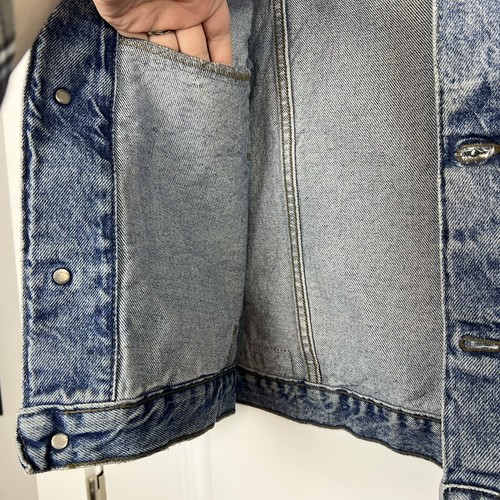 Harley Davidson Motorcycle Biker Blues Vintage Jean Embroidered Denim Vest 2XL - Picture 8 of 11