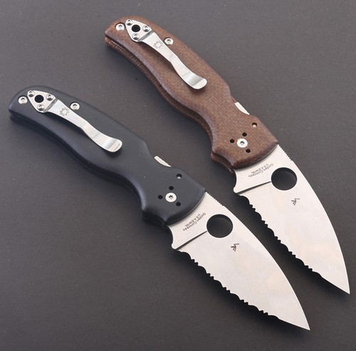 Brown Micarta Handle Full Serrated Blade Lock Back Tactical Camping Pocket Knife - Picture 5 of 8