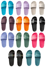 VICTORIA'S SECRET PINK LOGO SLIDES SANDALS BEACH SHOWER SHOES S M L XL NWT