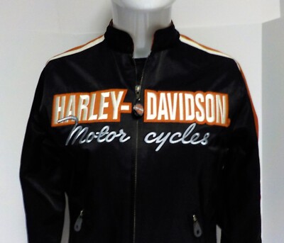 Harley-Davidson Nylon Jacket Black Orange RN 103819 CA