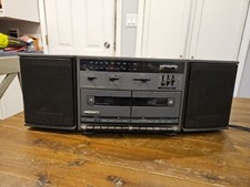 VINTAGE Magnavox AW 7790 AM/FM Stereo Dual Cassette Recorder Boombox WORKS 