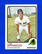 1973 Topps SET BREAK #165 LUIS APARICIO EX+/EXMINT HOF BOSTON RED SOX (SB8)
