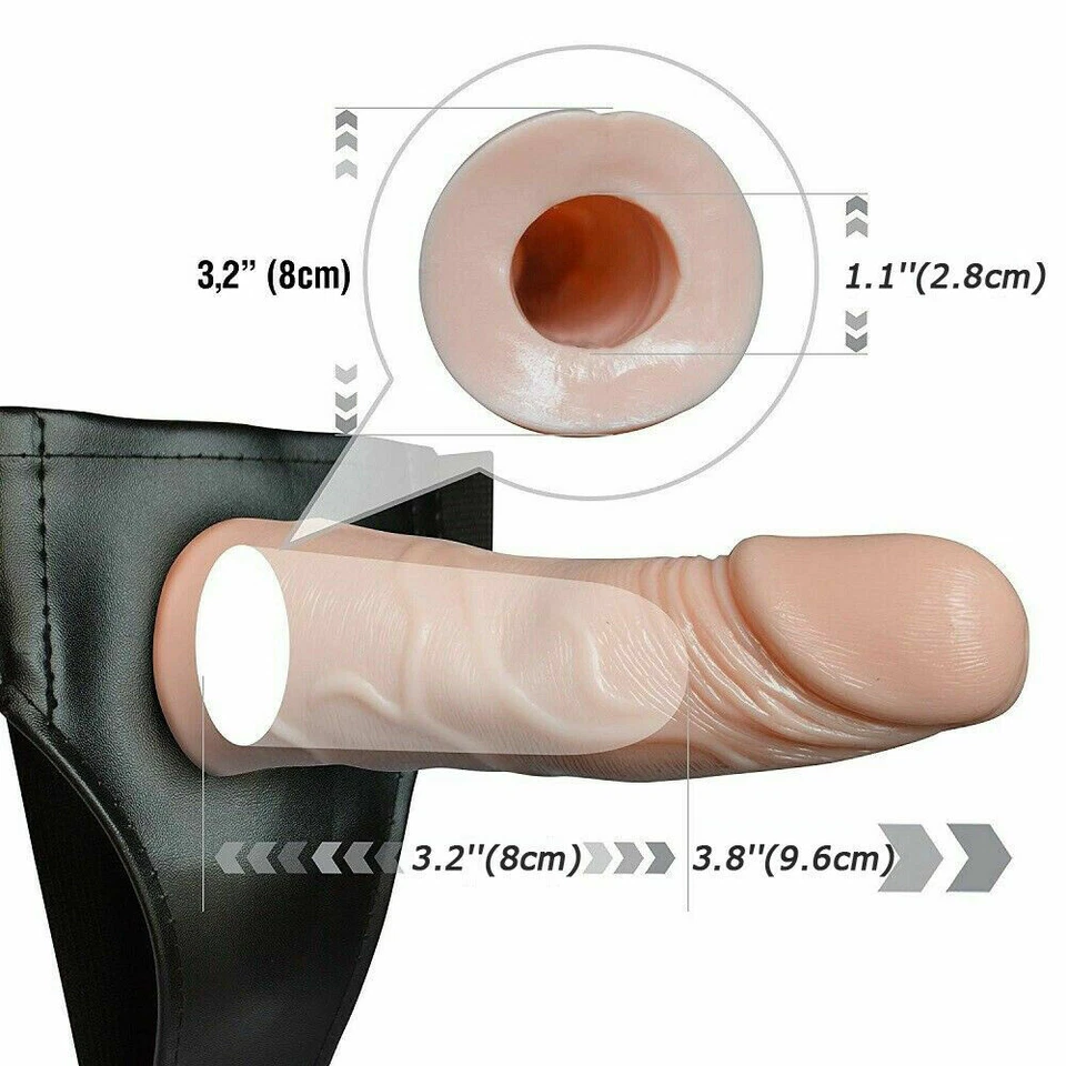 Realistic-Hollow-Strap On-Harness-Dildo-G-Spot-Men-Penis-Adult-Lesbian-Sex-Toys - Image 4 of 4