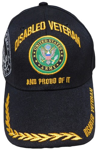 U.S. ARMY DISABLED VETERAN PROUDLY SERVED Military Ball Cap - black - Picture 3 of 6
