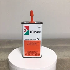 Vintage Advertising Singer Sewing Machine Oil Empty Oiler Tin