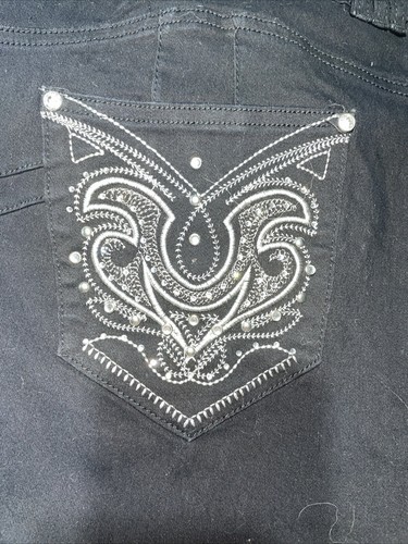 NWT Jack David Women's Plus Size Stretch Blue /BLACK Skinny Denim Jeans, Bling - Picture 2 of 13