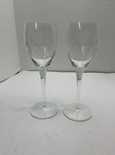Crystal Clear Ind.Etched Floral Water Goblet 8 1/2" Set of 2