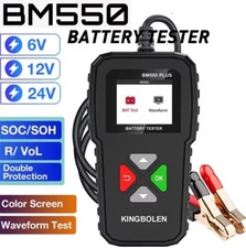 KINGBOLEN BM550 Automotive Battery Tester 6V/12V/24V 100-2000CCA Diagnostic US