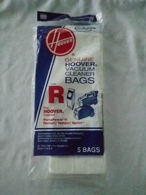 Hoover Type R , 4010063R, Portapower II,Hornet,Tempo,Sprint 5 Bags NEW Free Ship