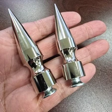 3" Long Fat Spike  Screw Back 2 Pcs Steel Spike Leather DYI PUNK ROCK Accesories