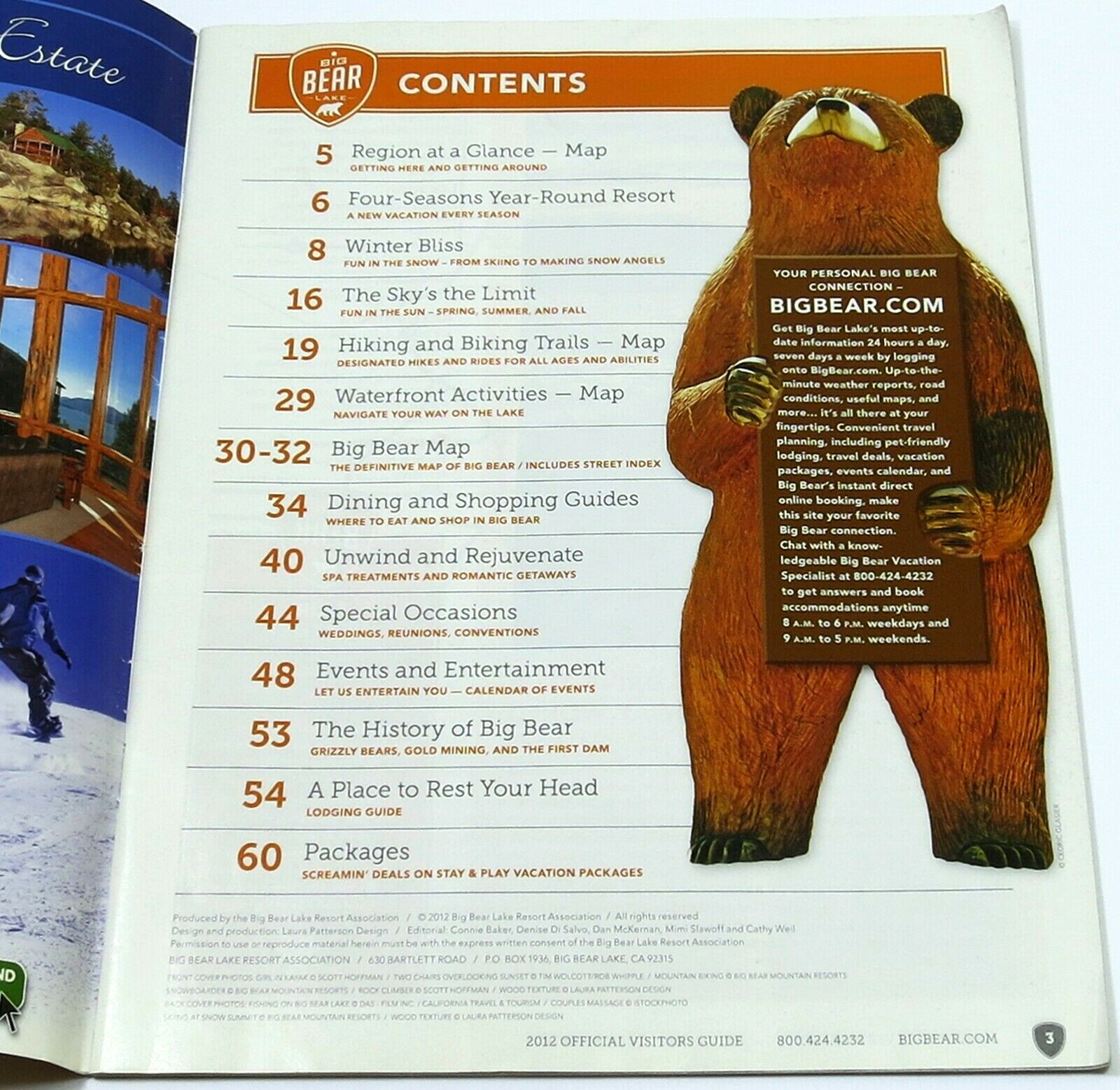 BIG BEAR LAKE California 2012 LODGING & VISITORS GUIDE Mountain Lake SKIING  Maps | eBay