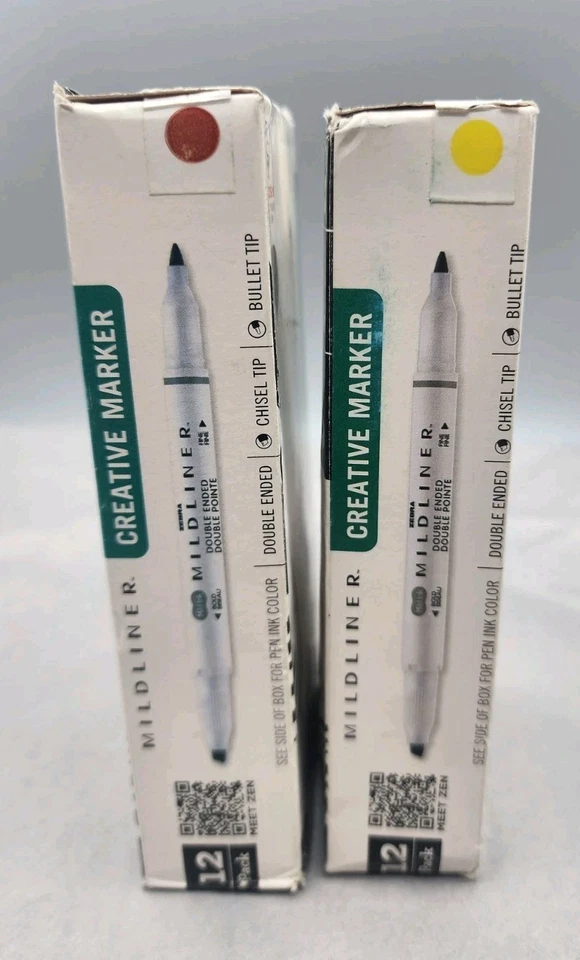 Zebra мягкие чернила MIDLINER двойной конец двойной золото и желтый хайлайтер лот 24 - Изображение 2 из 4