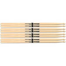 PROMARK Buy 3 Pair of American Hickory Wood Tip 5A Drumsticks W/Free 5A Wood Tip
