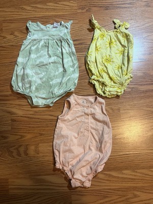Baby Girls Size 6-12 Months Old Navy And Gap Bubble Rompers Lot Of 3 