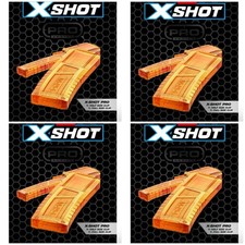 4 boxes Zuru X-Shot X Shot Pro, 1 Half Clip And 1 Full Clip. Clips Only . New
