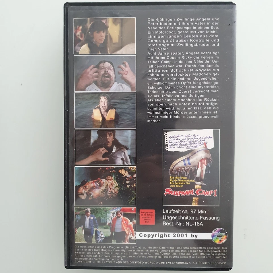 VHS CAMP DES GRAUENS - SLEEPAWAY CAMP / BLUTIGER SOMMER DEUTSCH UNCUT SELTEN - Bild 3 von 4