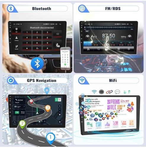 SIXWIN Android Car Stereo for Chevy Aveo Sonic 2011-2015 w/CarPlay Auto Mirror - Picture 6 of 7