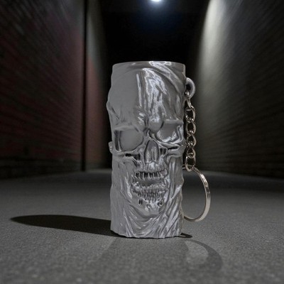 Skull Lighter Case Keychain (Fits Plain Reg Size BIC Lighters)  