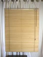 Vintage IKEA Lindmon Venetian Wood Blinds In Birch 60x47
