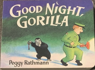 RARE! 1st Board Book Ed. Good Night, Gorilla By Peggy Rathmann 1994 VERY GOOD!!!