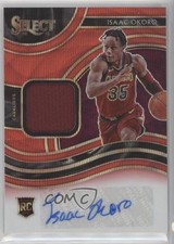2020-21 Panini Select Rookie Jersey Red Wave Prizm Isaac Okoro #RJA-OKO Auto in5