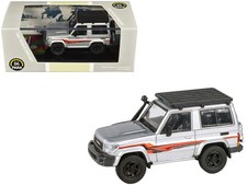 1/64 2014 Toyota Land Cruiser LC 71 Silver Metallic with Graphics Models