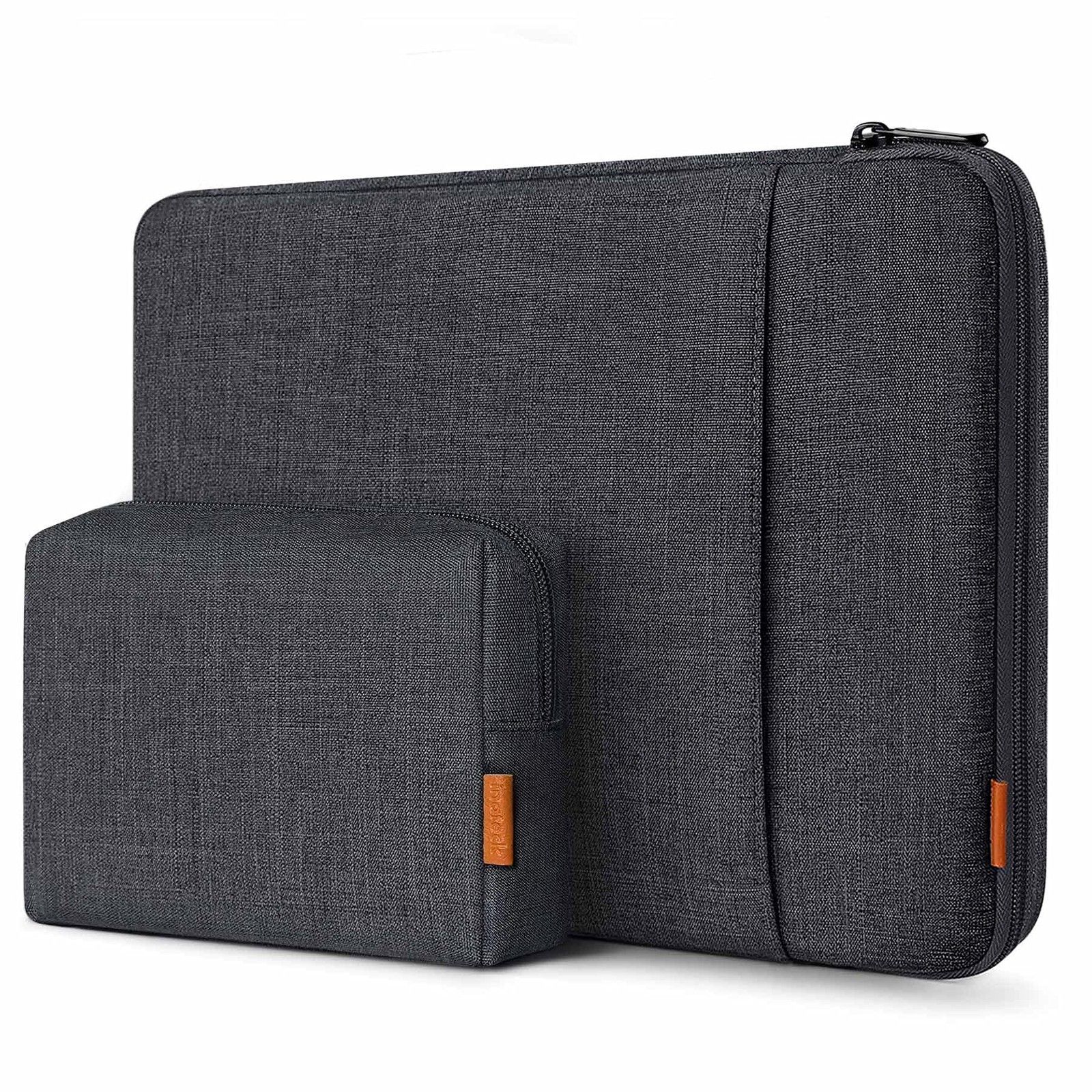 Inateck 360° Protection Laptop Bag Sleeve Case 13 inches, Black Grey