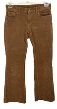 John J. Galt Corduroy Pants Women's Small Bootcut Flare Brown Stretch 5-Pocket