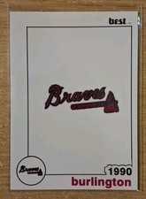 1990 BEST BURLINGTON BRAVES TEAM CHECKLIST #30