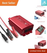 500W Car Power Inverter DC 12V to 110V AC with Dual USB Charger - Listed
