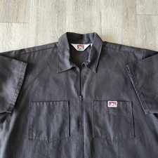 Vintage 90s Ben Davis Workwear Collar Shirt Size L Brown