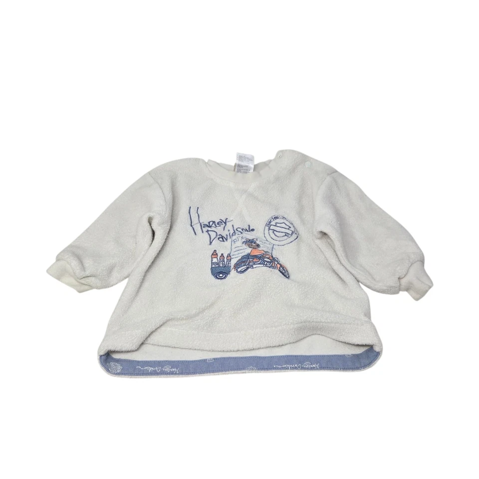 Y2K Harley Davidson Kids Outfit 12 Months Born To Ride Long Sleeve Pants - Image 2 of 4