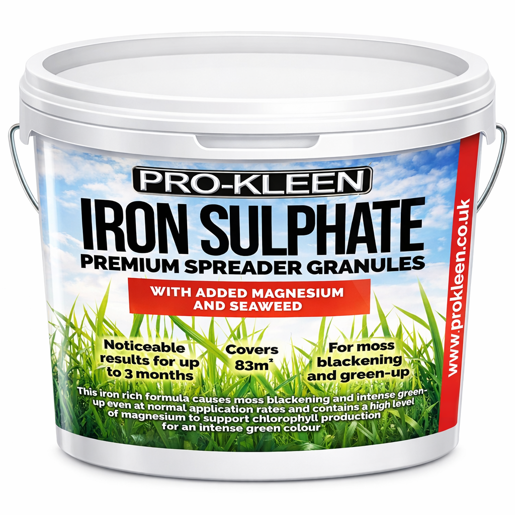 ProKleen Iron Sulphate Spreader Granules Grass Green Lawn Tonic Feed 2.5KG
