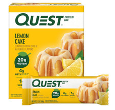 Quest Nutrition Lemon Cake Protein Bars, High Protein, Low Carb, Gluten Free, Ke