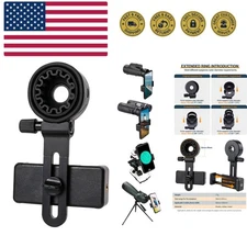 Telescope Phone Adapter, Universal Cell Phone Mount Compatible Binoculars, Mo...