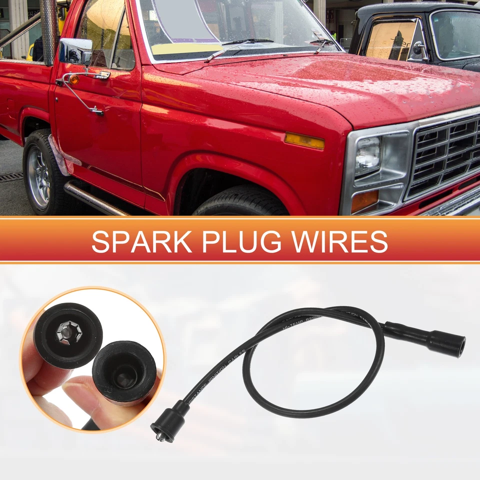 7 Pcs Spark Plug Wire Ignition Coil Cable for Ford E-350 Econoline 1975-1976 - Image 2 of 4