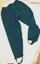 Womens size 14 Chaus green Stirrup pants stretch waist 32-34 Inseam 27-28" Vtg