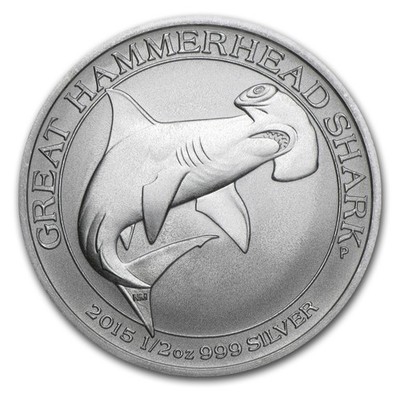 【純銀】2015年 オーストラリア グレートハンマーヘッドシャーク1/2oz銀貨 2015 Australia 1/2 oz Silver Great Hammerhead Shark BU | eBay