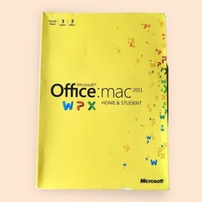 Microsoft Office: Mac 2011 Home Student Yellow Family Pack Software Open Box