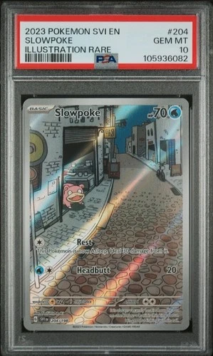 PSA 10 GEM MINT 2023 SLOWPOKE 204/198 SCARLET & VIOLET ILLUSTRATION RARE 🔥🔥