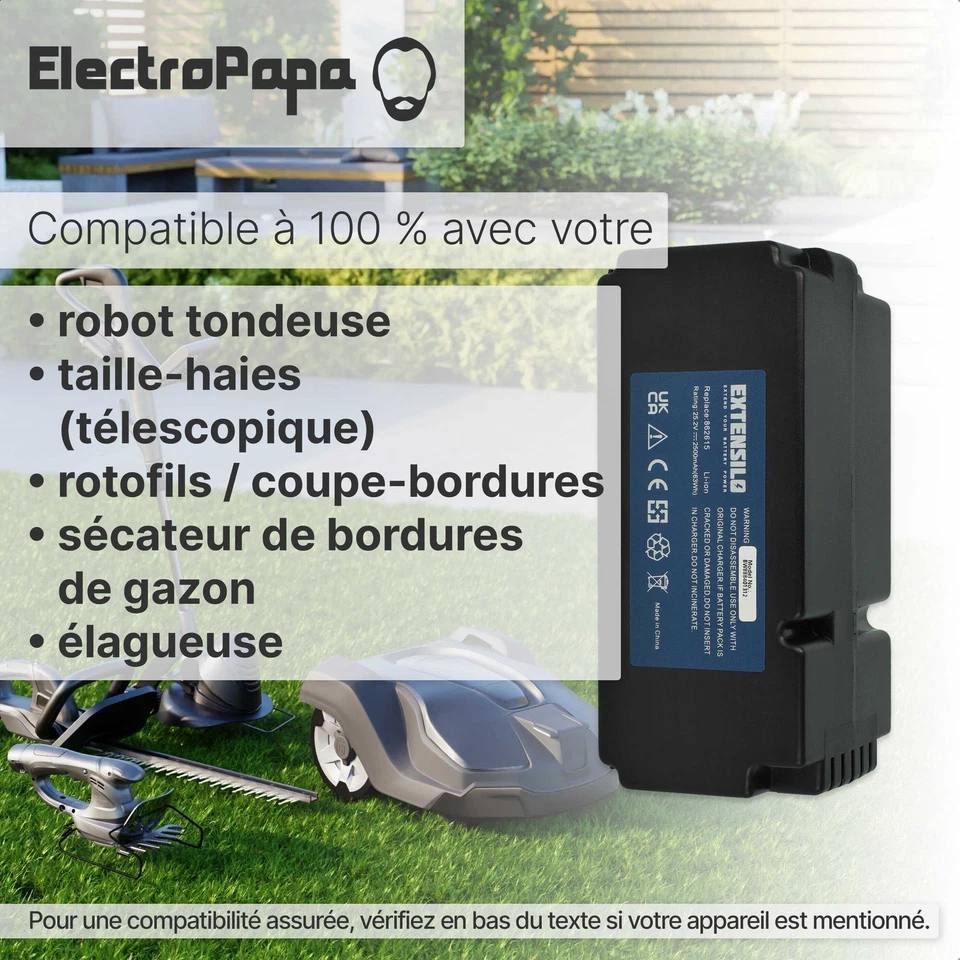 Batterie pour Florabest FMR 600 A1 2500mAh 25,2V - Photo 2/4
