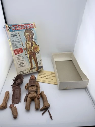 Vtg Marx Johnny West - CHIEF CHEROKEE #2063 - with Accessories & Original Box