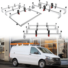 23 Bars Van Ladder Rack W Rear Cargo Roller For Mercedes-benz Metris