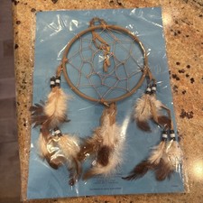 "Lakota (Sioux) Atrapasueños 5"" Marrón St. Joseph's Indian School NUEVO en paquete"