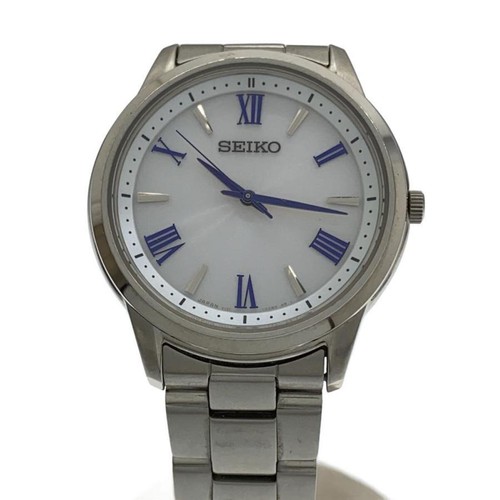 SEIKO Solar watch analog WHT SLV V131-0AG0 - Picture 1 of 5